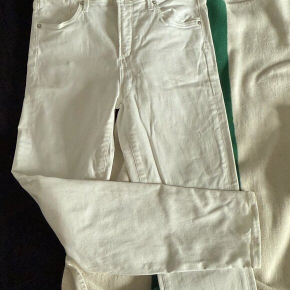 Agolde High Rise White Skinny Jeans - Picture 2 of 3